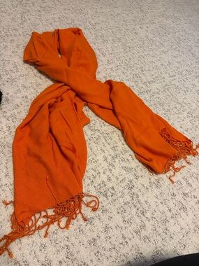 Vibrant Orange Fringe Wrap